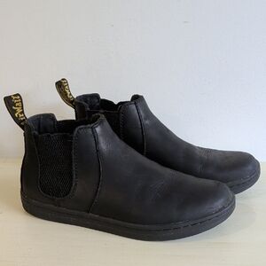 Dr Martens Black Leather Ankle Boots Pull On Size 6 Women's